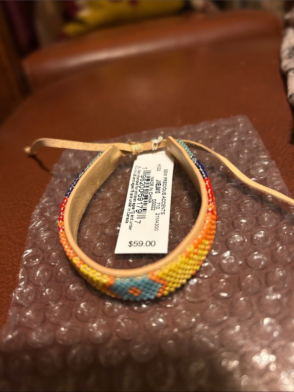 Lucky brand Beaded Multicolor Leather Wrap Bracelet - Sunburst Hues